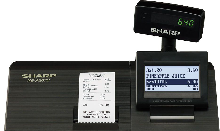 Sharp Cash Register XEA207B Black | Cash Register Group