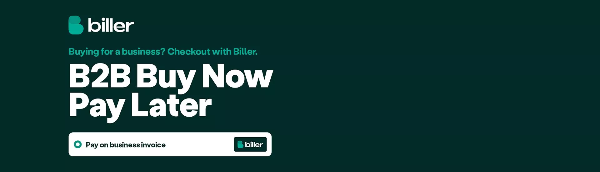 Biller available for B2B, buy now pay later