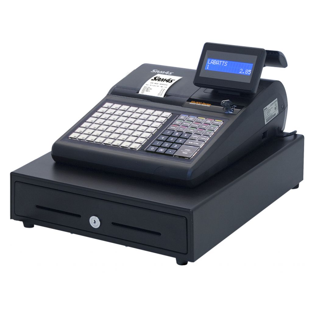 Electronic Cash Register System With Locking Cash Drawer – 7 Payment Methods, 36 Departments, 10,000 PLU