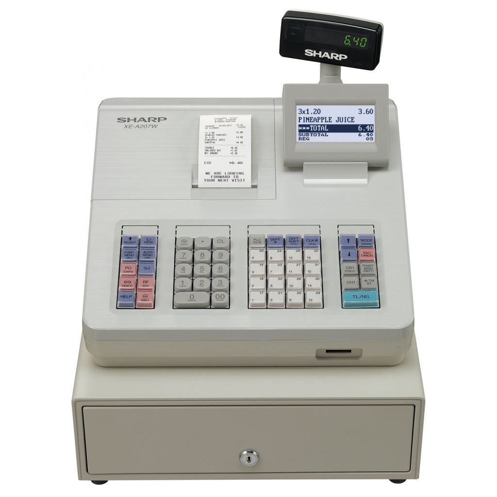 SHARP XE-A207W ホワイト レジスタ