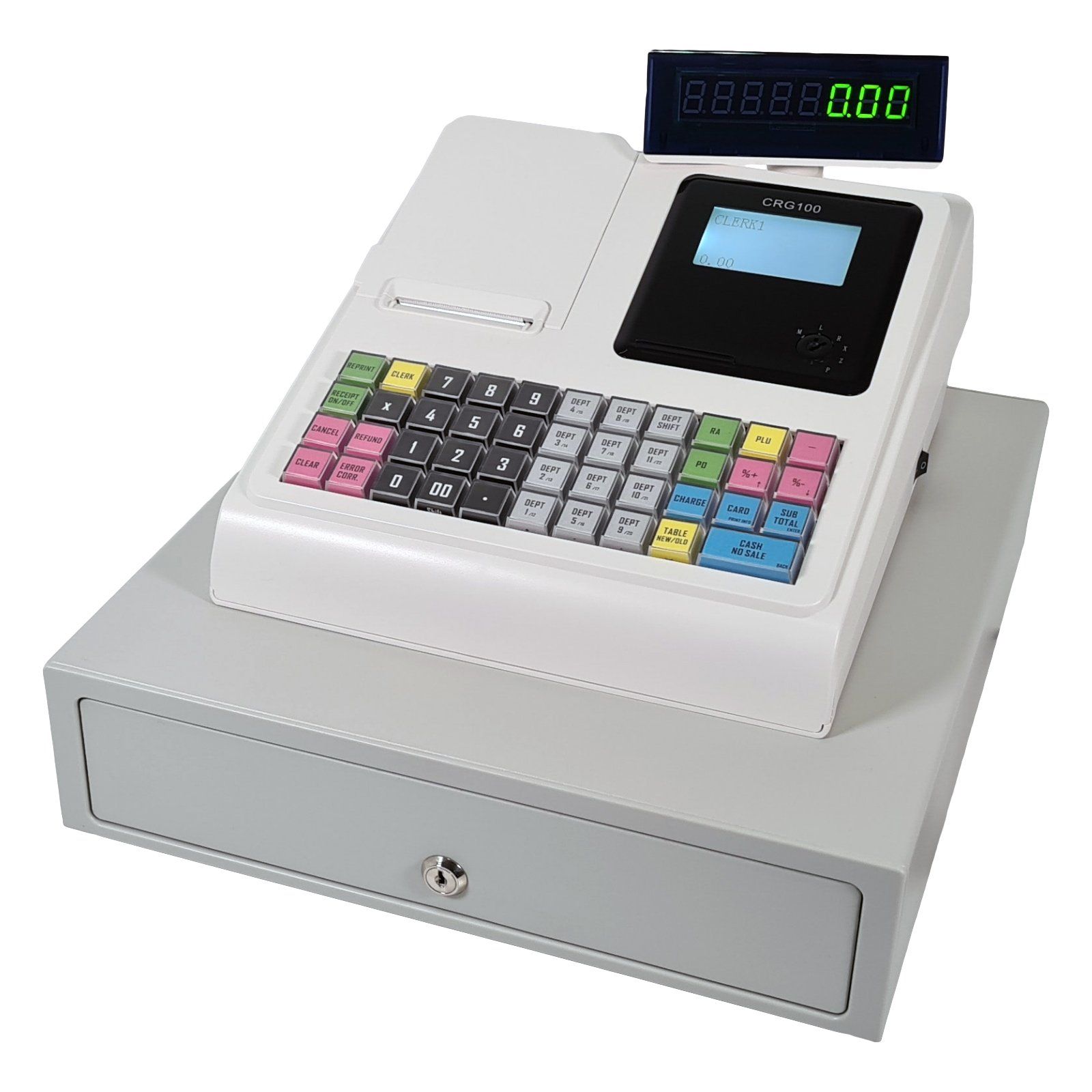 CRG100 White Cash Register Till And Drawer Cash Register Group