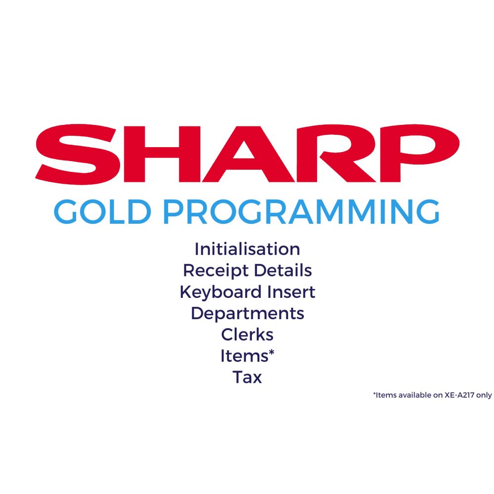 Sharp XEA207 Remote Programming Service (data And Keyboard) Cash Register Group